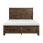 1957K-1EK* Eastern King Sleigh Platform Bed with Footboard Storage