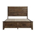 1957-1* Queen Sleigh Platform Bed with Footboard Storage - Image 2