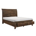 1957K-1EK* Eastern King Sleigh Platform Bed with Footboard Storage - Image 3