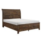 1957-1* Queen Sleigh Platform Bed with Footboard Storage - Image 3