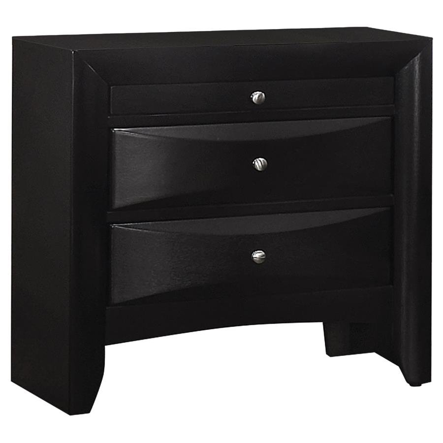 200702_02x900.jpg BRIANA 2-DRAWER NIGHTSTAND BLACK - Image 1
