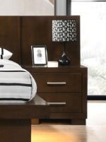 JESSICA 5-PIECE QUEEN LED BEDROOM SET CAPPUCCINO - Image 4