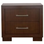 JESSICA 5-PIECE QUEEN LED BEDROOM SET CAPPUCCINO - Image 6