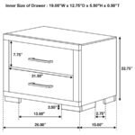 JESSICA 5-PIECE QUEEN LED BEDROOM SET CAPPUCCINO - Image 15