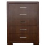 JESSICA 5-PIECE QUEEN LED BEDROOM SET CAPPUCCINO - Image 13