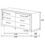 JESSICA 5-PIECE QUEEN LED BEDROOM SET CAPPUCCINO - Image 17