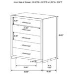 JESSICA 5-PIECE QUEEN LED BEDROOM SET CAPPUCCINO - Image 19