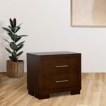 JESSICA 2-DRAWER NIGHTSTAND CAPPUCCINO - Image 2