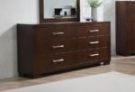 JESSICA 6-DRAWER DRESSER CAPPUCCINO - Image 2