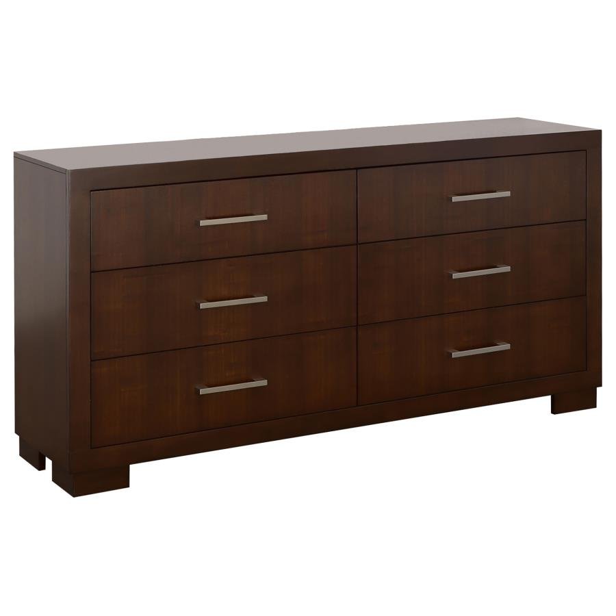 200713_02x900.jpg JESSICA 6-DRAWER DRESSER CAPPUCCINO - Image 1