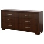 JESSICA 6-DRAWER DRESSER CAPPUCCINO - Image 4