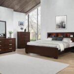 JESSICA 5-PIECE QUEEN BEDROOM SET CAPPUCCINO
