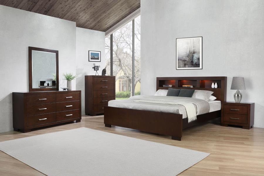 200719Q-S5_01x900.jpg JESSICA 5-PIECE QUEEN BEDROOM SET CAPPUCCINO - Image 1