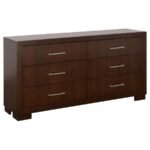 JESSICA 5-PIECE QUEEN BEDROOM SET CAPPUCCINO - Image 7