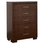 JESSICA 5-PIECE QUEEN BEDROOM SET CAPPUCCINO - Image 11