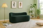Flair Boucle Fabric Upholstered Bench - Image 2
