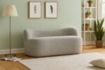 Flair Boucle Fabric Upholstered Bench - Image 2