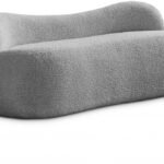 Flair Boucle Fabric Upholstered Bench