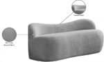 Flair Boucle Fabric Upholstered Bench - Image 11