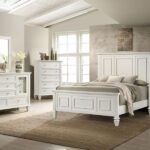 SANDY BEACH 5-PIECE QUEEN BEDROOM SET CREAM WHITE