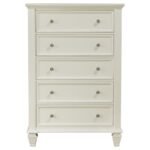 SANDY BEACH 5-PIECE QUEEN BEDROOM SET CREAM WHITE - Image 13