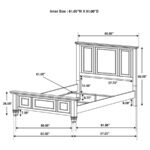 SANDY BEACH 5-PIECE QUEEN BEDROOM SET CREAM WHITE - Image 16
