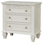 SANDY BEACH 3-DRAWER NIGHTSTAND CREAM WHITE - Image 4