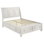 SANDY BEACH 5-PIECE QUEEN BEDROOM SET CREAM WHITE - Image 3