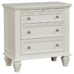 SANDY BEACH 5-PIECE QUEEN BEDROOM SET CREAM WHITE - Image 5