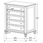 SANDY BEACH 5-PIECE QUEEN BEDROOM SET CREAM WHITE - Image 18