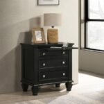 SANDY BEACH 3-DRAWER NIGHTSTAND BLACK - Image 3
