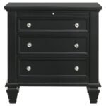 SANDY BEACH 3-DRAWER NIGHTSTAND BLACK - Image 4