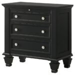 SANDY BEACH 3-DRAWER NIGHTSTAND BLACK - Image 5