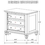 SANDY BEACH 3-DRAWER NIGHTSTAND BLACK - Image 12