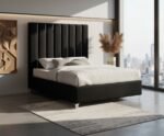 Enzo Velvet Upholstered Bed - Image 2
