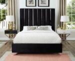 Enzo Velvet Upholstered Bed - Image 4