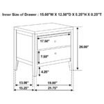 CARLTON 2-DRAWER NIGHTSTAND CAPPUCCINO - Image 11