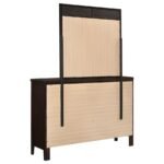 CARLTON 6-DRAWER DRESSER WITH MIRROR CAPPUCCINO - Image 6