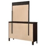 CARLTON 6-DRAWER DRESSER WITH MIRROR CAPPUCCINO - Image 8