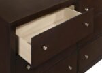 CARLTON 6-DRAWER DRESSER WITH MIRROR CAPPUCCINO - Image 11