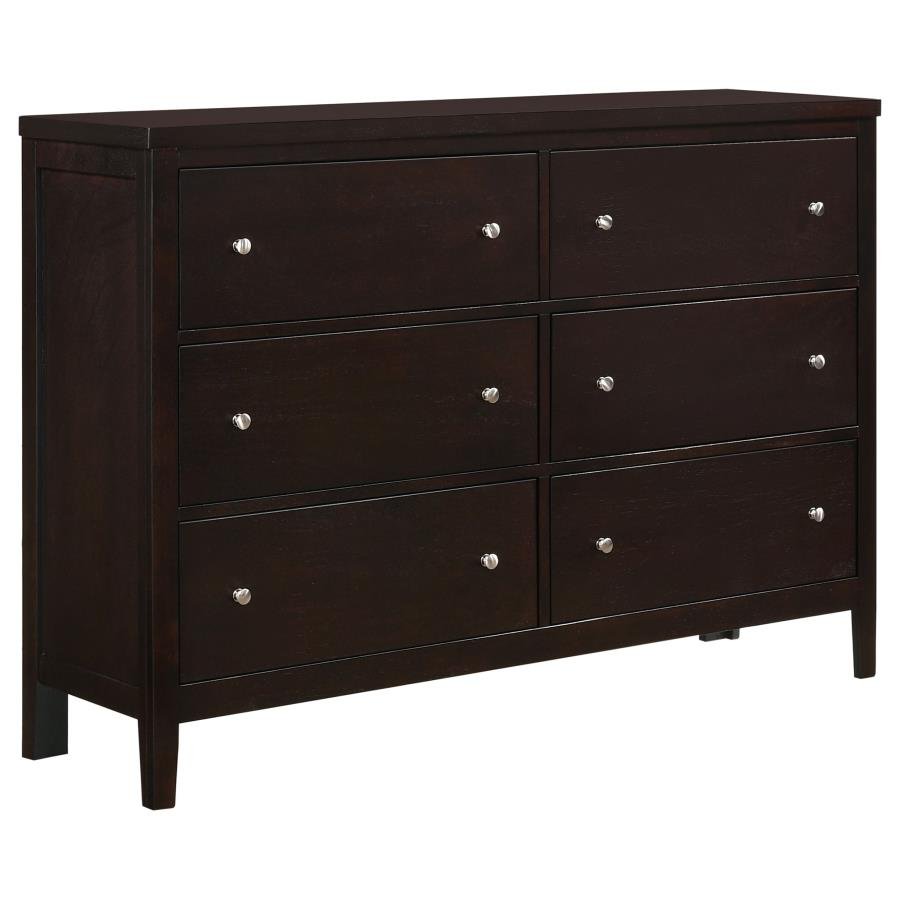 202093_02x900.jpg CARLTON 6-DRAWER DRESSER CAPPUCCINO - Image 1