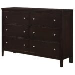 CARLTON 6-DRAWER DRESSER CAPPUCCINO - Image 4