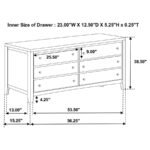 CARLTON 6-DRAWER DRESSER CAPPUCCINO - Image 11