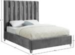 Enzo Velvet Upholstered Bed - Image 6