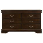 LOUIS PHILIPPE 5-PIECE QUEEN BEDROOM SET CAPPUCCINO - Image 9