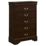 LOUIS PHILIPPE 5-PIECE QUEEN BEDROOM SET CAPPUCCINO - Image 12