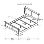 LOUIS PHILIPPE 5-PIECE QUEEN BEDROOM SET CAPPUCCINO - Image 16