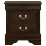 LOUIS PHILIPPE 2-DRAWER NIGHTSTAND CAPPUCCINO - Image 3