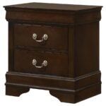 LOUIS PHILIPPE 2-DRAWER NIGHTSTAND CAPPUCCINO - Image 4