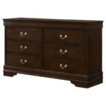 LOUIS PHILIPPE 6-DRAWER DRESSER CAPPUCCINO - Image 4